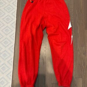 Aviator Nation Vibrant Red Joggers
